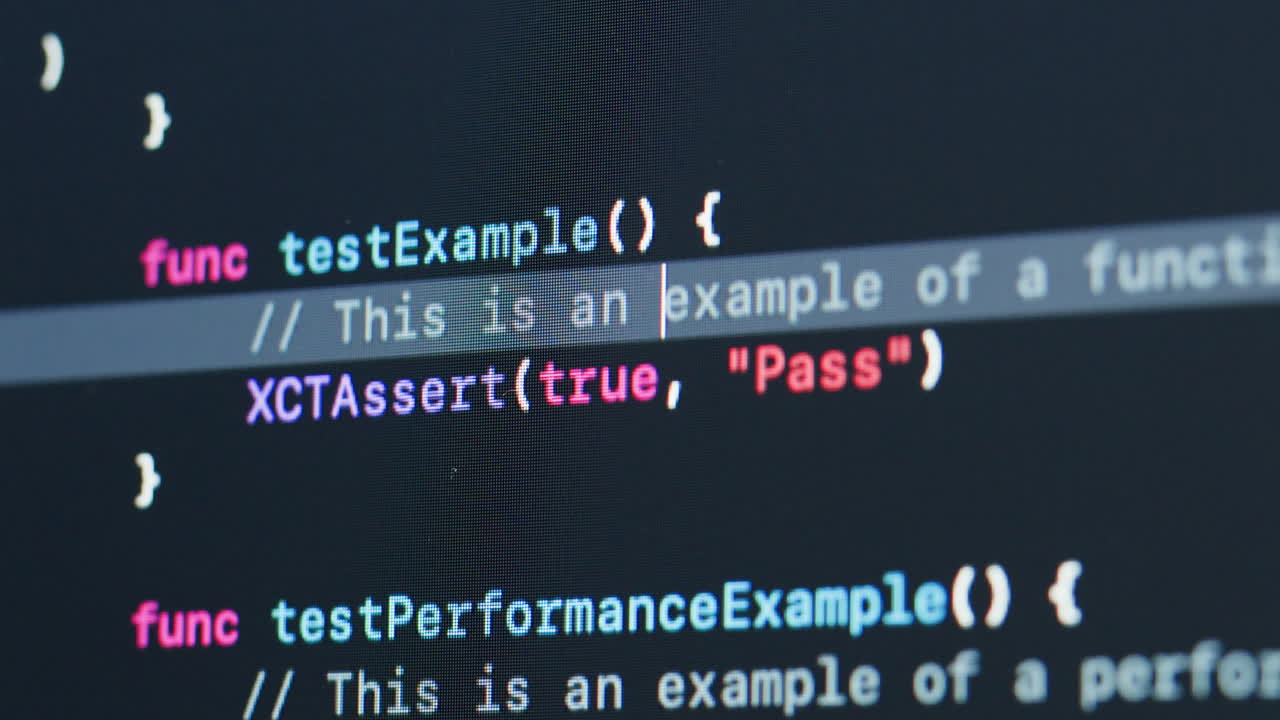 Computer Code Displayed on Screen
