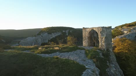 aerial views of a mountainous historical site