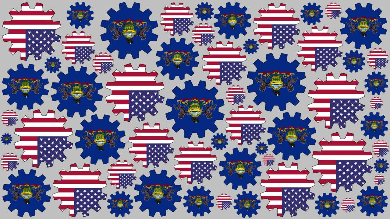 미국 펜실베이니아 발 기어 스피닝 배경