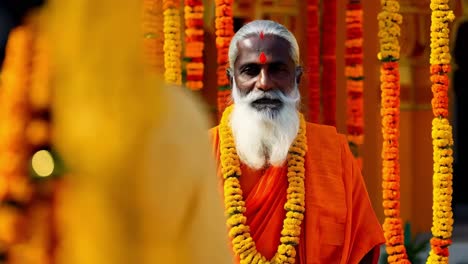 indian holy man at a religious ceremony