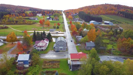 autumn colors in a small canadian village