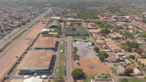 aerial view of a city in ghana