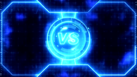 animación de bucle de juego deportivo futurista. contra fondo de lucha. pantalla digital de neón de radar. contra elemento de interfaz de control de juego. competición deportiva de lucha de batalla.