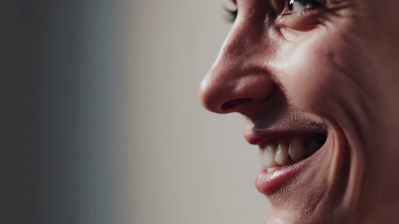 primer plano de una mujer sonriendo