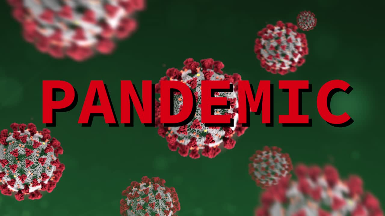 animación covid19 con texto pandémico