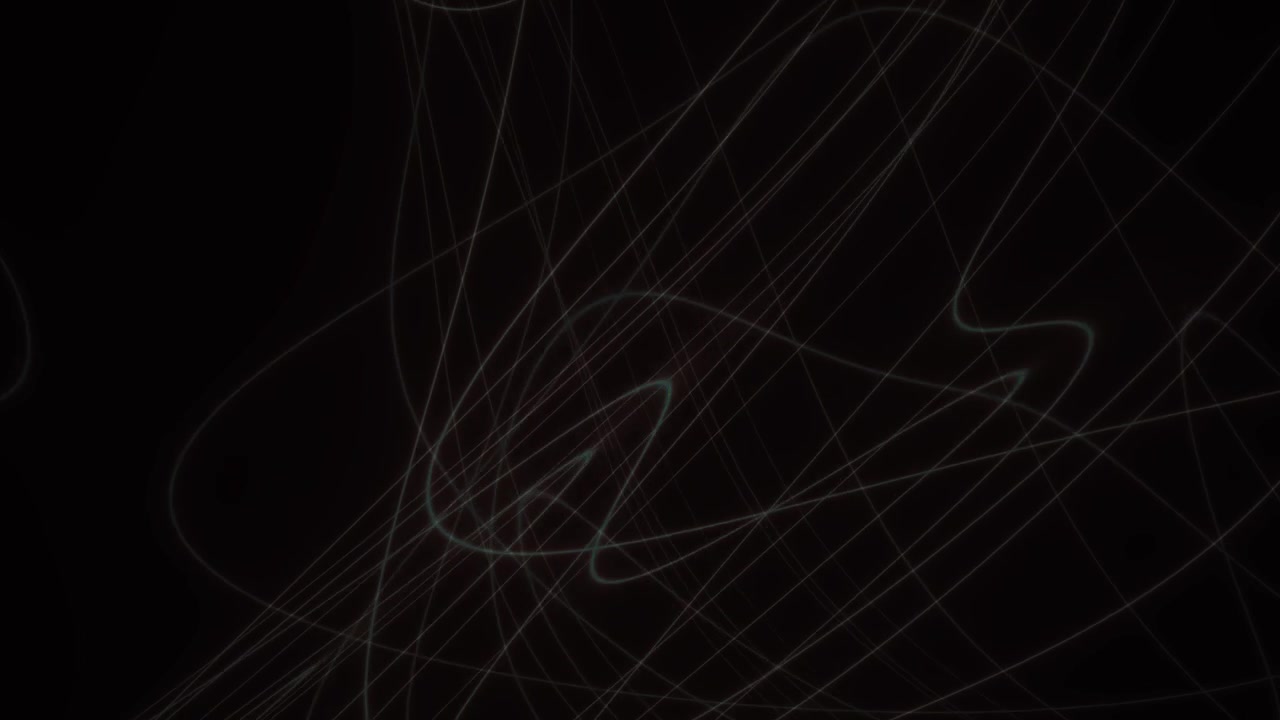 Abstrakte flydende glødende linjer med digital glitch-effekt