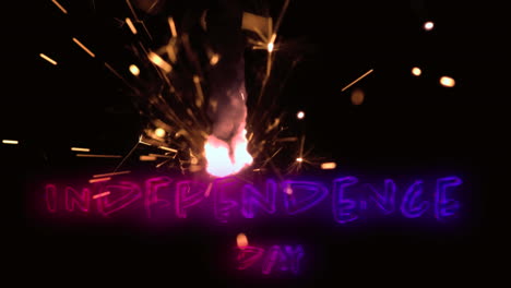 texto del día de la independencia y un brillo para el 4 de julio.