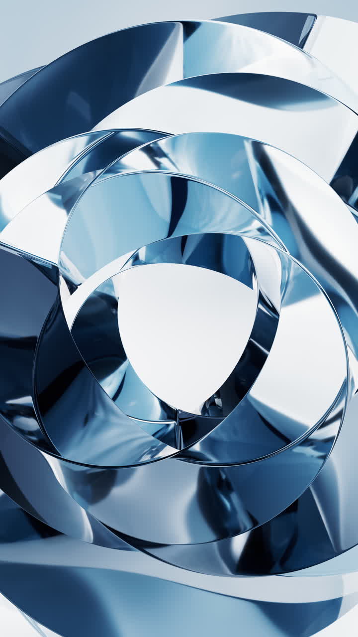 Abstract twist curve geometry, 3d rendering.