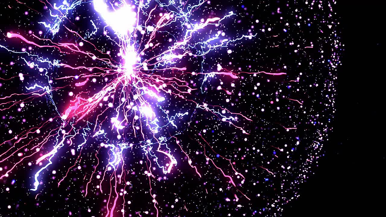 빛나는 불빛으로 추상적인 우주 배경