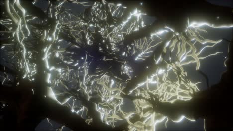 viaje a través de una red de células neuronales dentro del cerebro