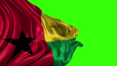 guinea-bissau flag on green screen