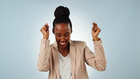 Happy-black-woman,-business