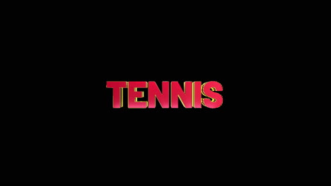 Ein-Glatter-Und-Hochwertiger,-Rot-goldener-3D-Sporttext-Enthüllt-&quot;Tennis