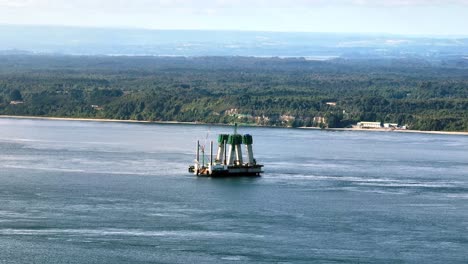 aerial-video-of-the-central-pillar-of-the-construction-of-the-Chacao-bridge-in-the-Chacao-canal