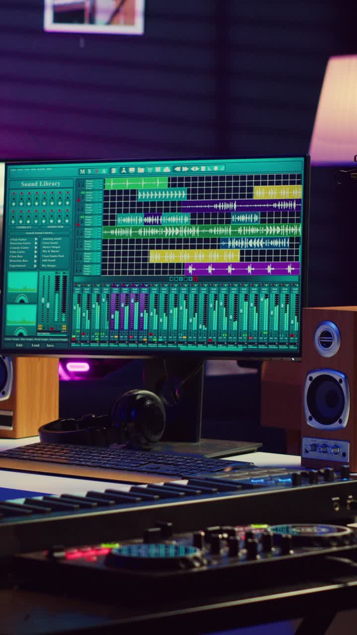 Professional Music Studio Setup with Digital Audio Workstation