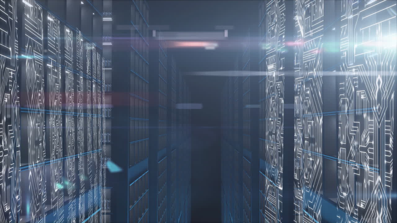 Animation of data processing over computer servers