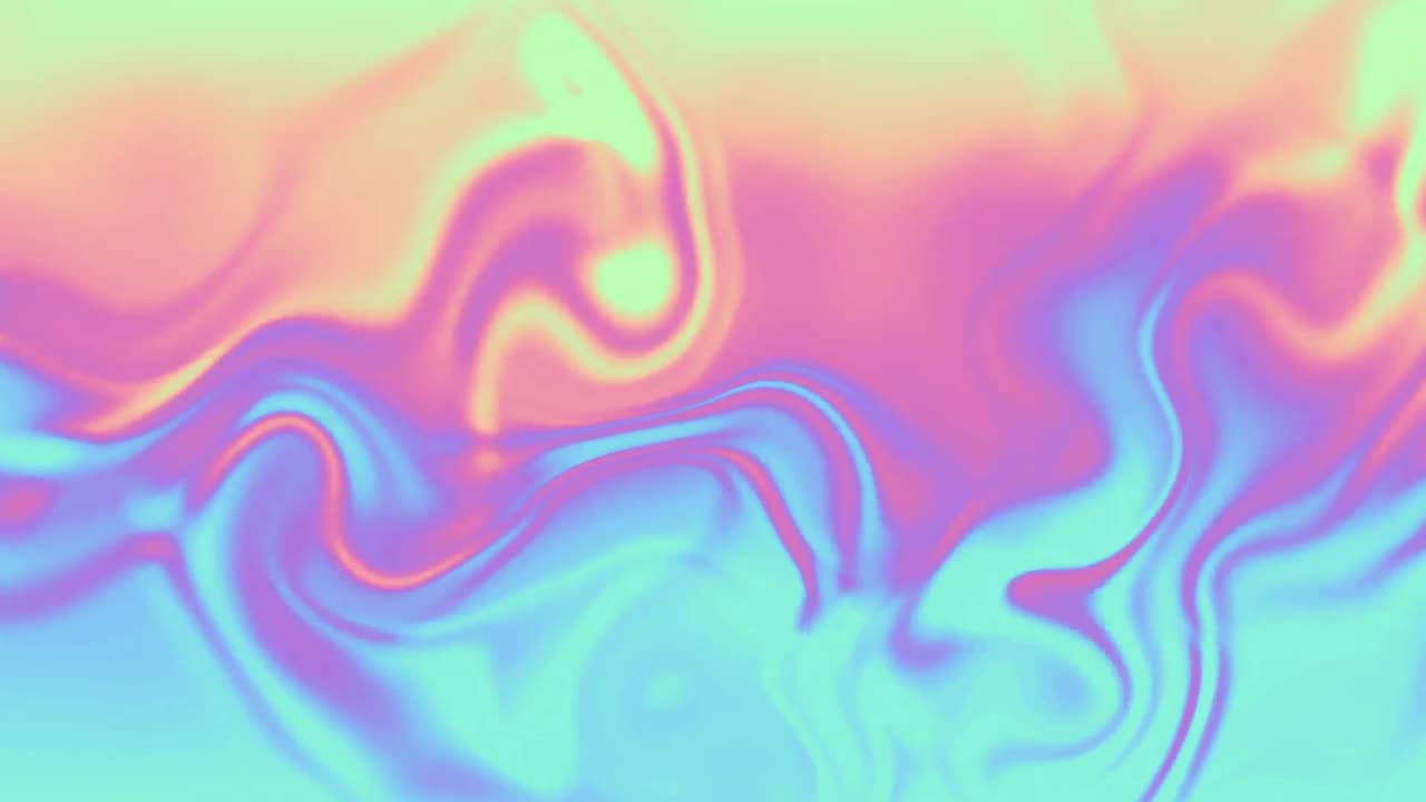 파란색과 오렌지색의 물결의 애니메이션