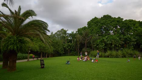 day time shenzhen city park children playing ground slow motion panorama 4k china