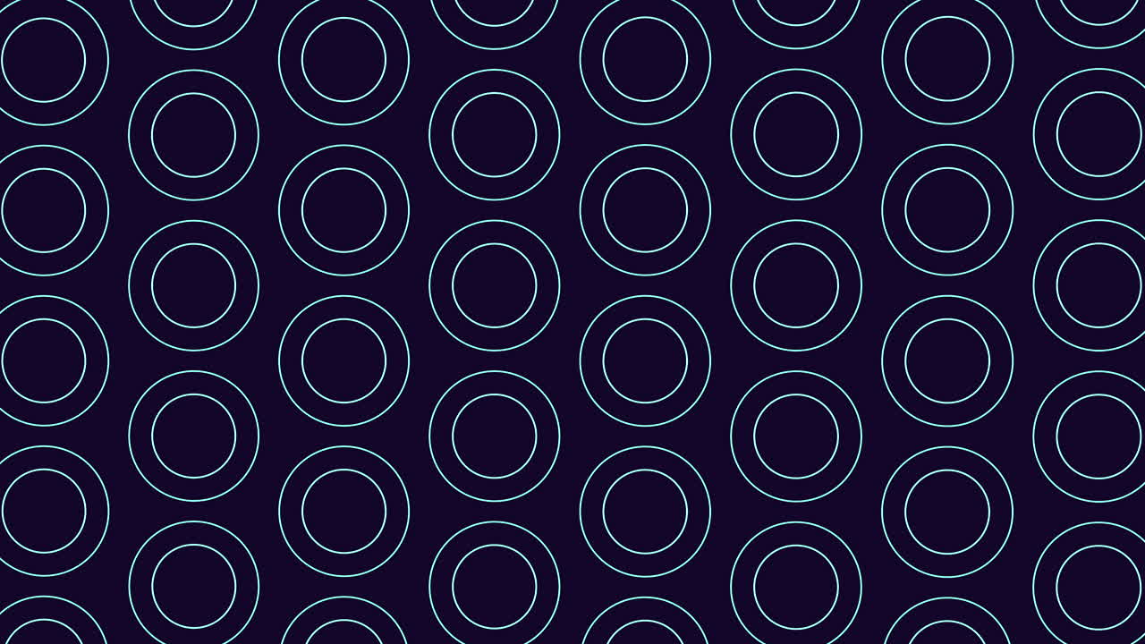 Circular white circles floating on blue background
