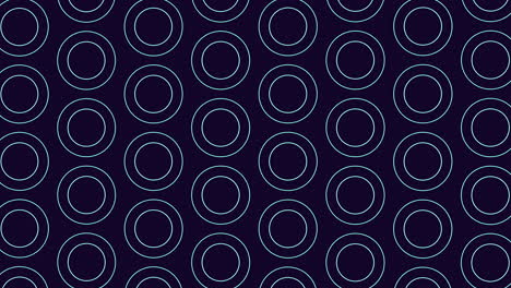 Circular white circles floating on blue background