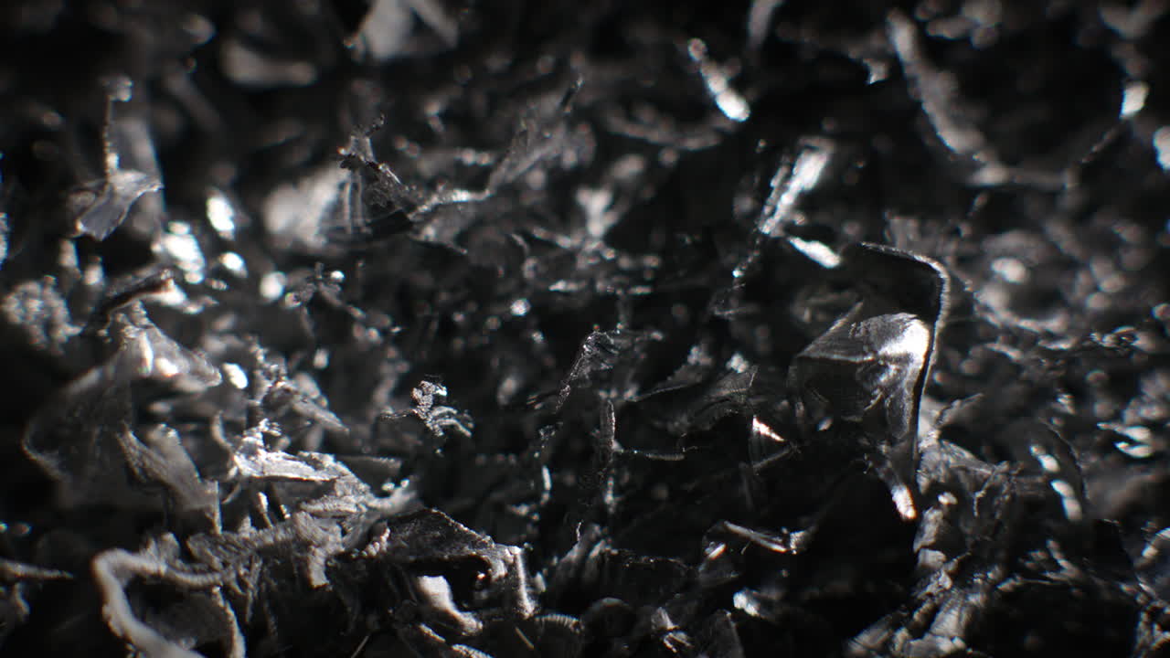 Silver fillings macro shot