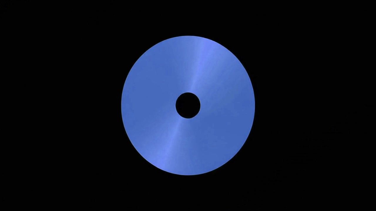 Abstract Blue Circle Animation on Black Background