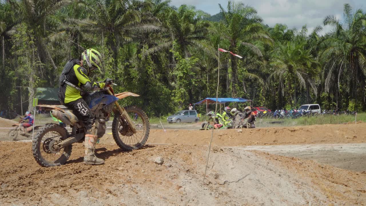 Motocross Race in Tropical Setting