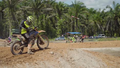 motocross race in tropical setting