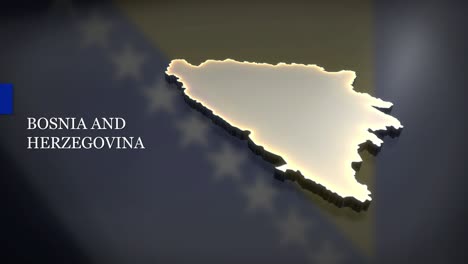 3d animated map of bosnia and herzegovina