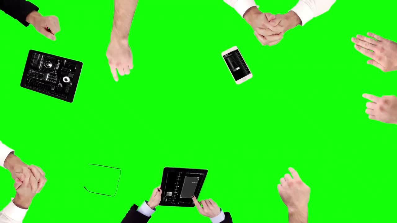 사업가 들 의 손 이 일 하고 있다