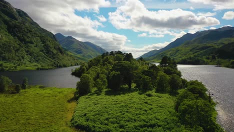 imágenes aéreas de loch shiel, tierras altas escocesas, escocia