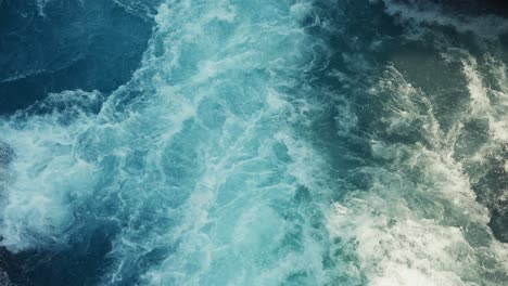 Static-camera-of-a-beautiful-aqua-blue-river-with-raging-white-water-rapids