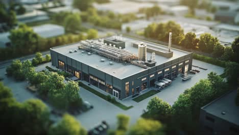 modern industrial facility aerial view