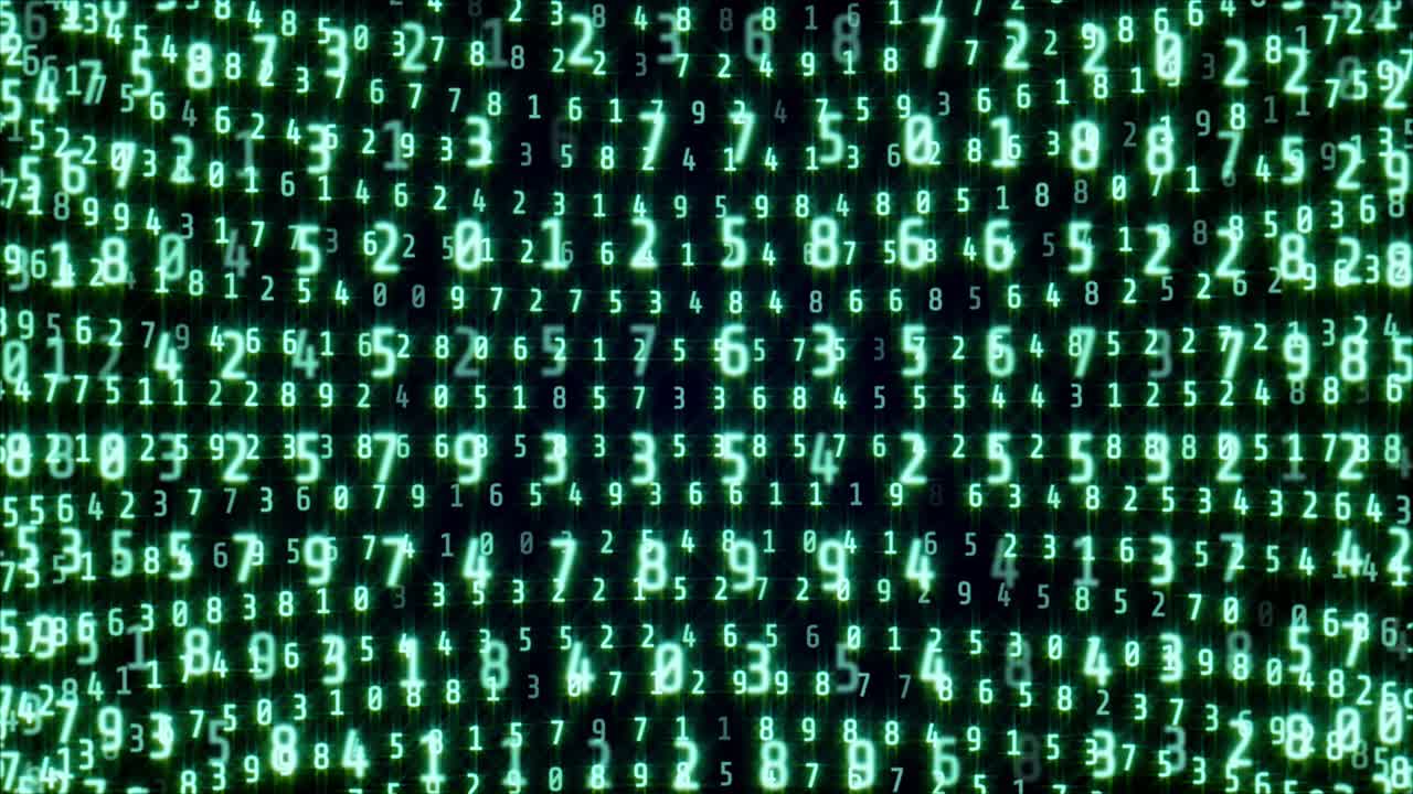 tecnología de transferencia de números de código binario de datos digitales.