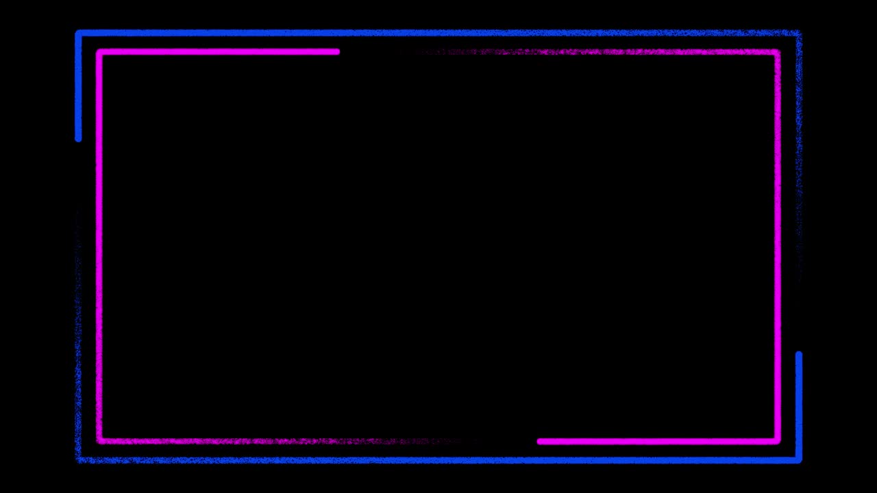 분홍색과 파란색의 네온 경계 프레임 배경 - 원활한 애니메이션 루프