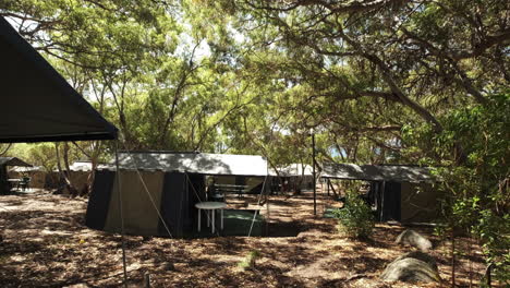 luxury tent camping in the middle of nature