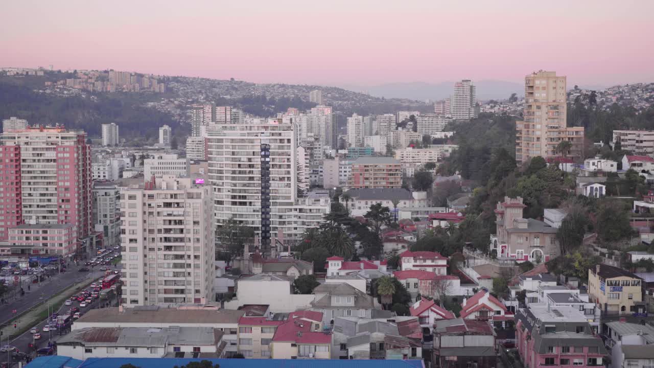 vista del valle de la viña del mar y los edificios