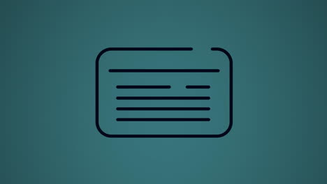 animación del icono de la nota negra moviéndose sobre un fondo azul