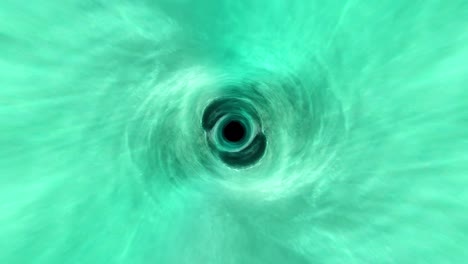 abstract loop grunge blue cloud storm tunnel travel animation. 4k 3d render abstract stormy clouds with flying particles cinematic animation background