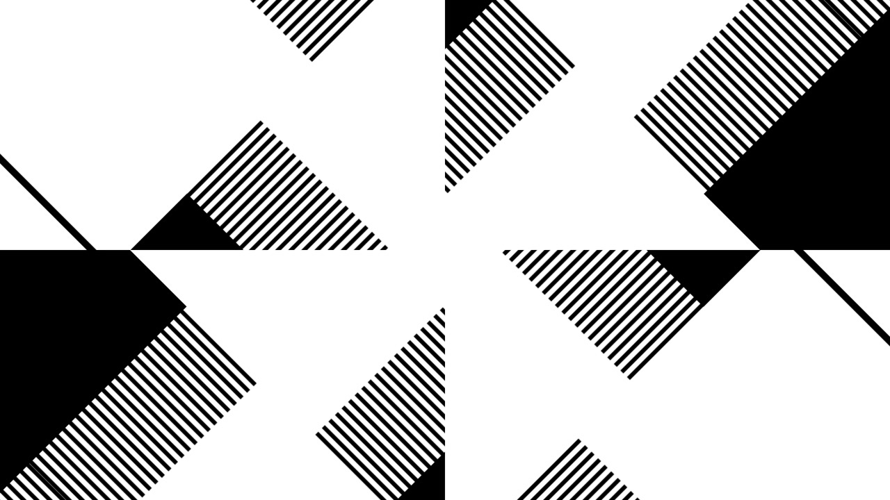 Abstract Black and White Geometric Motion Graphics Background