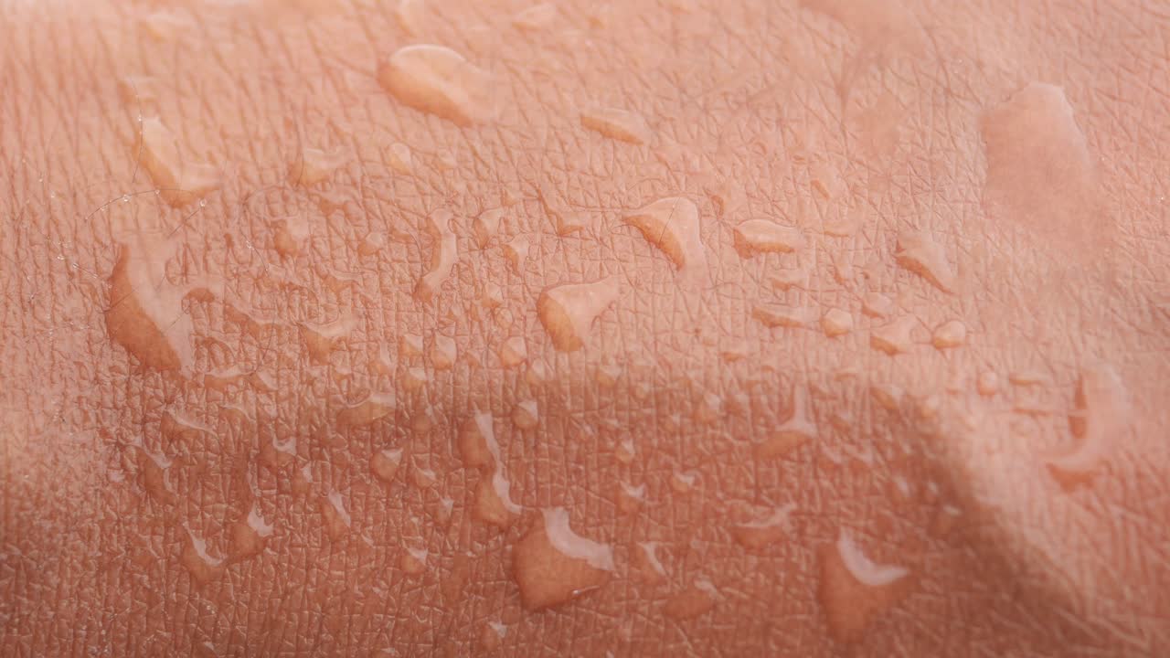Water Droplets on Skin