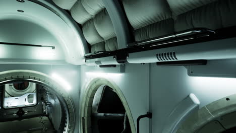 el interior de una nave espacial futurista