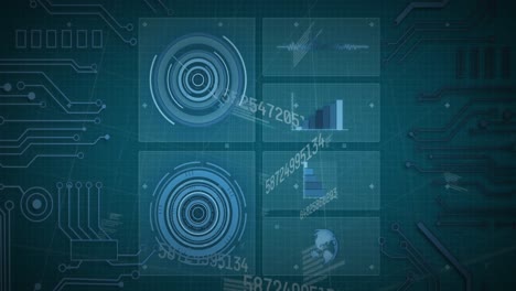 Animation-of-scope-scanning,-numbers-changing-and-data-processing