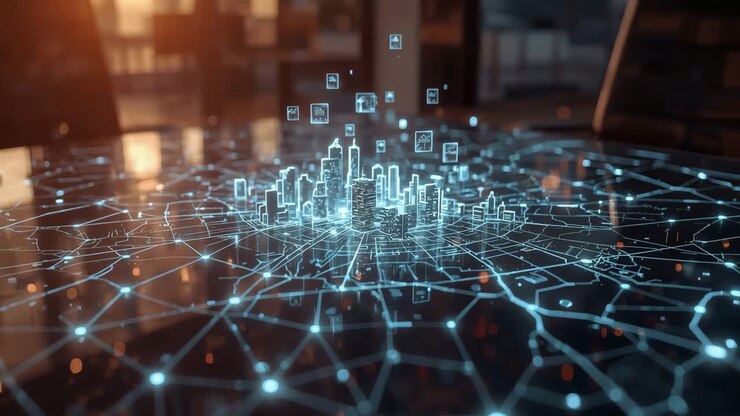 Futuristic City Hologram