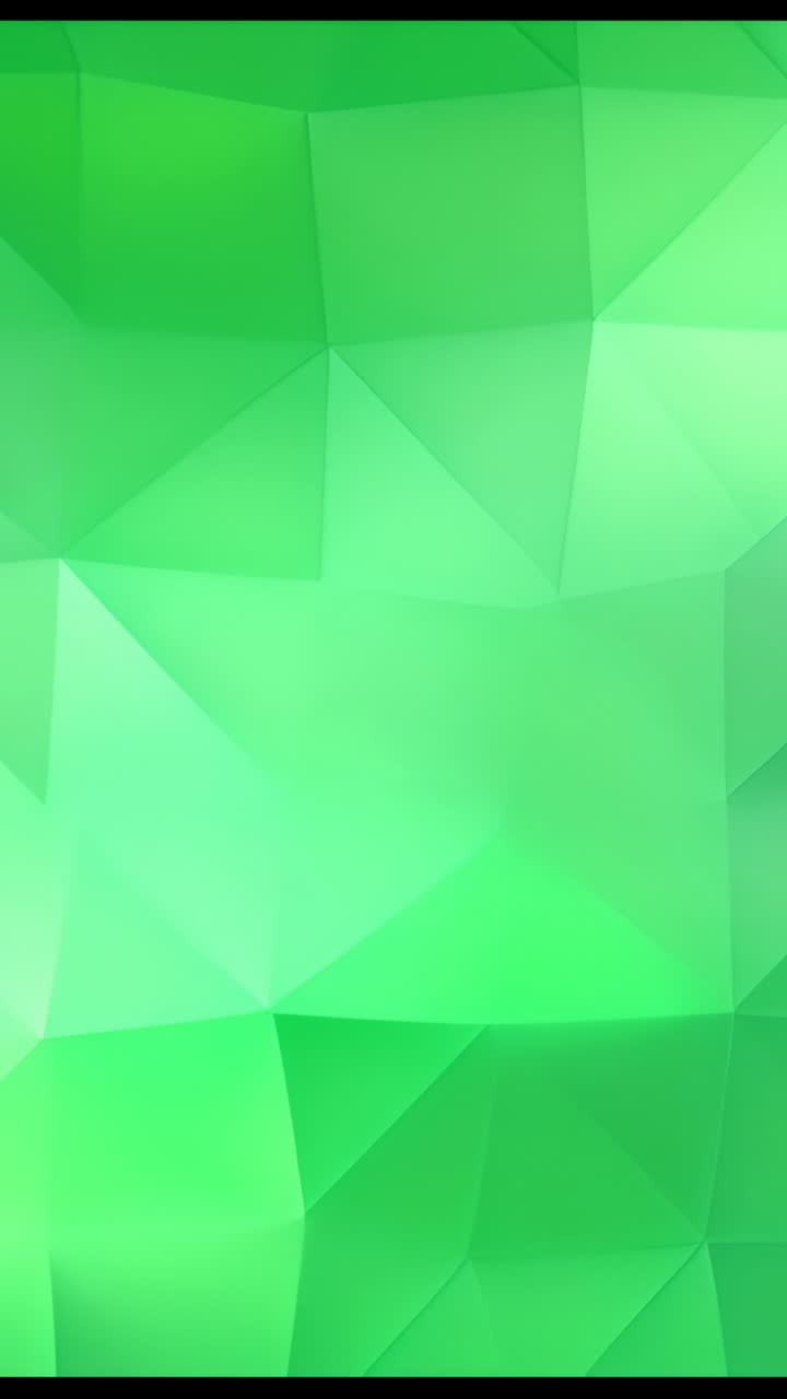 Vertical video: At loop start, green animation showing polygons on screen, forming seamless pattern