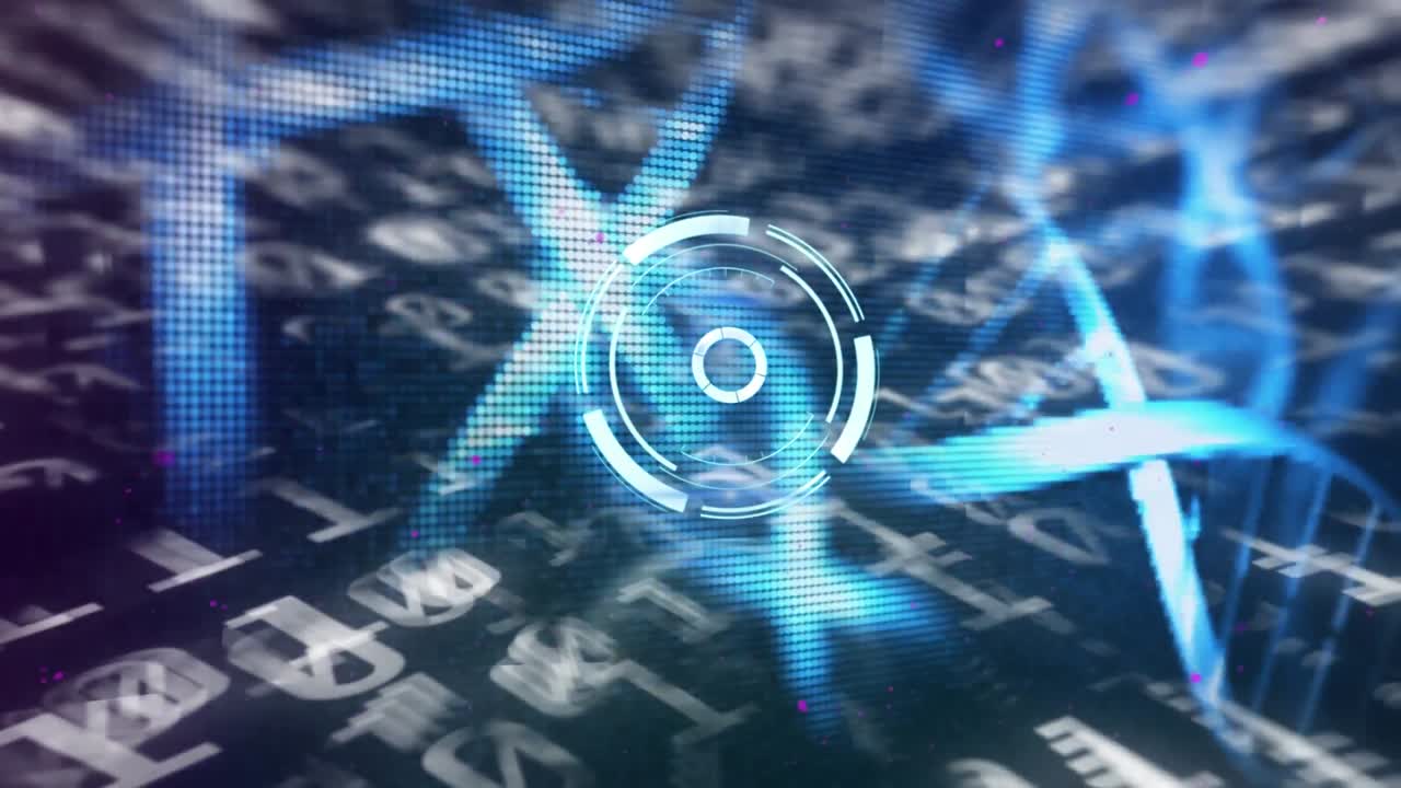 스 ⁇  스캐닝의 애니메이션, 이진 코딩 위에 회전하는 dna 가닥