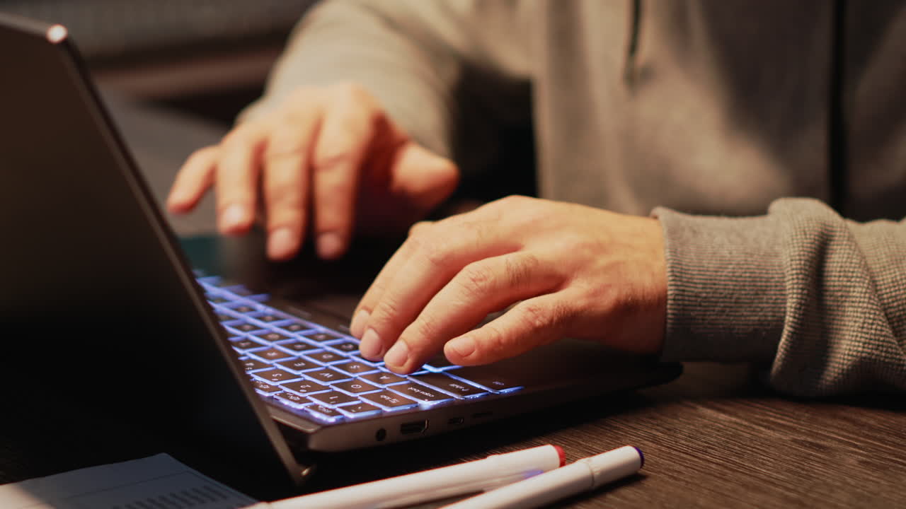 Working on a laptop at a desk