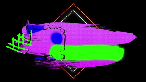 animación de gráficos geométricos coloridos sobre un fondo negro
