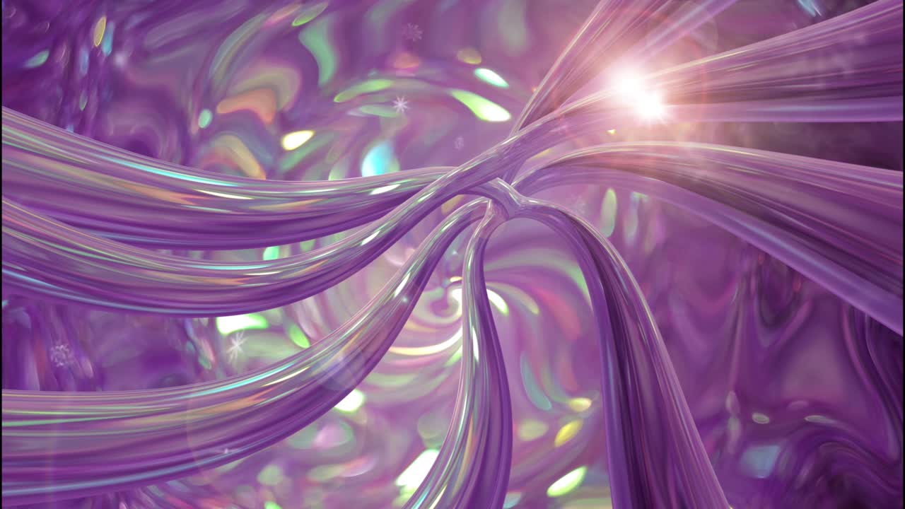 fondo en bucle de lila abstracto con líneas y resplandor