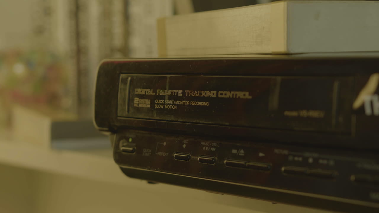 비디오 vhs 장치의 근접 시각